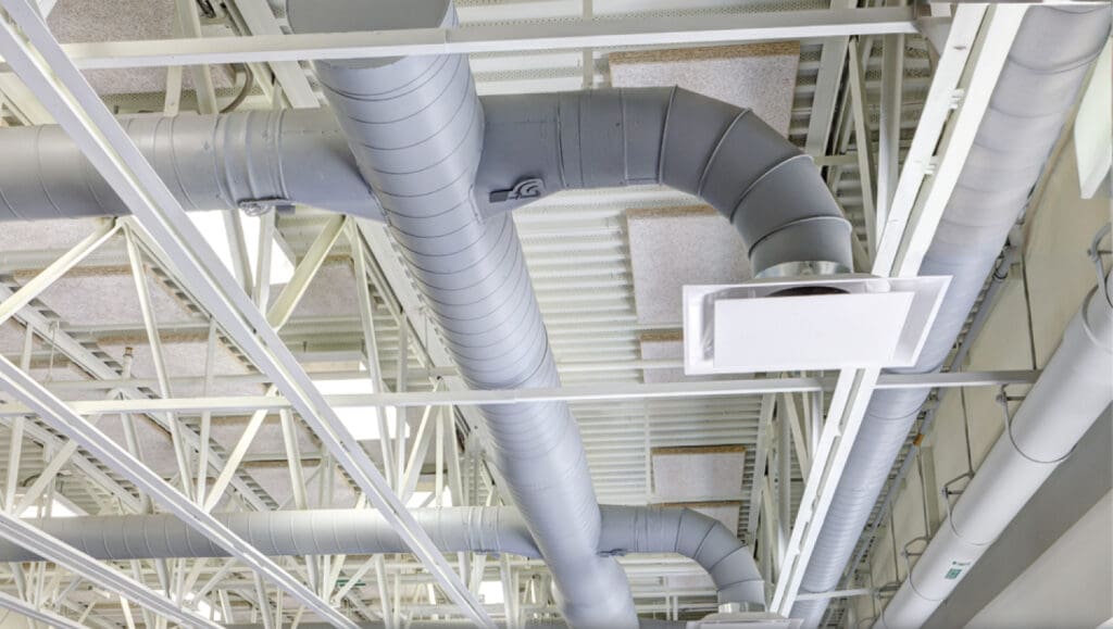 Spiral ductwork and industrial HVAC distribution installed by Wilkes